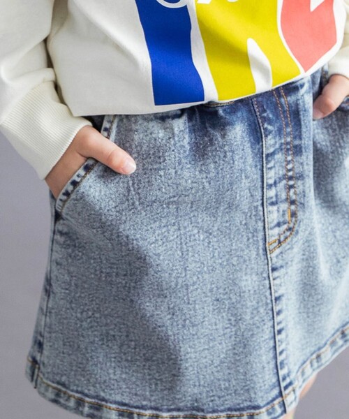 DRC branshes（ディーアールシーブランシェス）の「【WEB限定/DRC】ストレッチデニムスカパン（デニムパンツ・キッズ・ネイビー/ブルー/ブラック・100/110/120/140/150/130）」の9枚目の写真