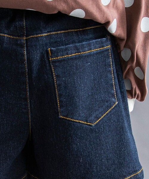 DRC branshes（ディーアールシーブランシェス）の「【WEB限定/DRC】ストレッチデニムスカパン（デニムパンツ・キッズ・ネイビー/ブルー/ブラック・100/110/120/140/150/130）」の19枚目の写真