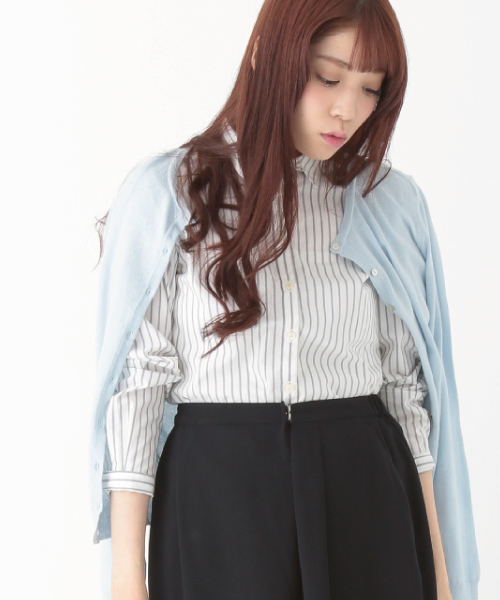 earth music&ecology(アースミュージックアンドエコロジー)の「《全15色》【MORE5月号掲載】【3/17放映!ヒルナンデス紹介】【2016Spring 】《ガンガンカーディガン》カラーパレット(カーディガン/ボレロ・レディース・ブラック/LT.Gray/ライトイエロー/ターコイズブルー/マスタード/ネイビー/オレンジ/イエロー/ピンク/レッド/キャメル/オフホワイト/サックスブルー/ブルー/カーキ・SMALL/LARGE/MEDIUM)」の6枚目の写真