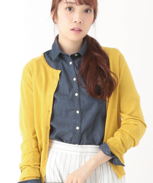 earth music&ecology(アースミュージックアンドエコロジー)の「《全15色》【MORE5月号掲載】【3/17放映!ヒルナンデス紹介】【2016Spring 】《ガンガンカーディガン》カラーパレット(カーディガン/ボレロ・レディース・ブラック/LT.Gray/ライトイエロー/ターコイズブルー/マスタード/ネイビー/オレンジ/イエロー/ピンク/レッド/キャメル/オフホワイト/サックスブルー/ブルー/カーキ・SMALL/LARGE/MEDIUM)」の9枚目の写真