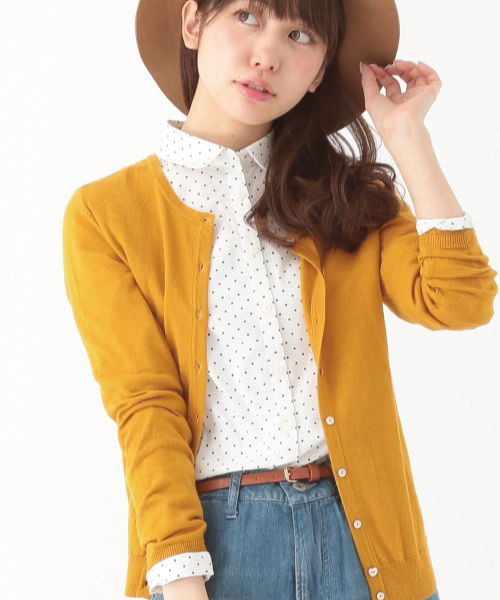 earth music&ecology(アースミュージックアンドエコロジー)の「《全15色》【MORE5月号掲載】【3/17放映!ヒルナンデス紹介】【2016Spring 】《ガンガンカーディガン》カラーパレット(カーディガン/ボレロ・レディース・ブラック/LT.Gray/ライトイエロー/ターコイズブルー/マスタード/ネイビー/オレンジ/イエロー/ピンク/レッド/キャメル/オフホワイト/サックスブルー/ブルー/カーキ・SMALL/LARGE/MEDIUM)」の10枚目の写真