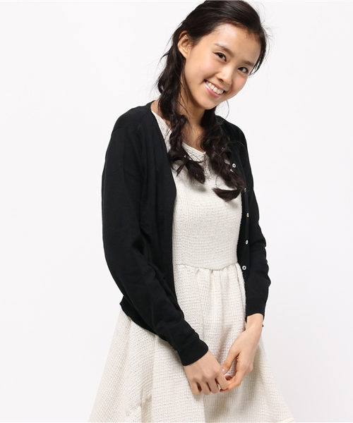 earth music&ecology(アースミュージックアンドエコロジー)の「《全15色》【MORE5月号掲載】【3/17放映!ヒルナンデス紹介】【2016Spring 】《ガンガンカーディガン》カラーパレット(カーディガン/ボレロ・レディース・ブラック/LT.Gray/ライトイエロー/ターコイズブルー/マスタード/ネイビー/オレンジ/イエロー/ピンク/レッド/キャメル/オフホワイト/サックスブルー/ブルー/カーキ・SMALL/LARGE/MEDIUM)」の5枚目の写真