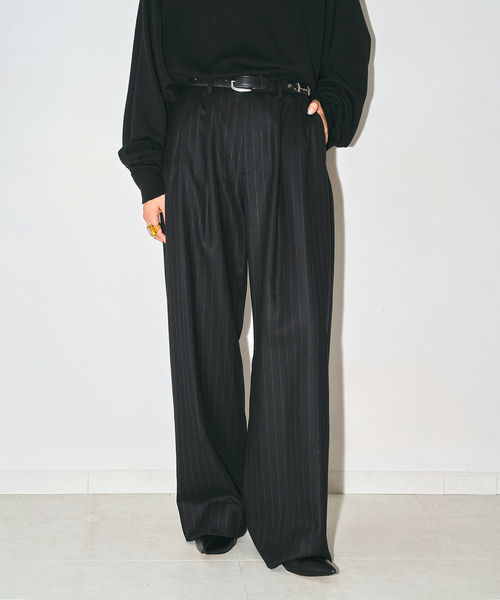 CITYSHOP(シティーショップ)の「WOOL SLACKS パンツ(スラックス・レディース・ブラック/グレー/ブラック系その他・40/38/36)」の2枚目の写真