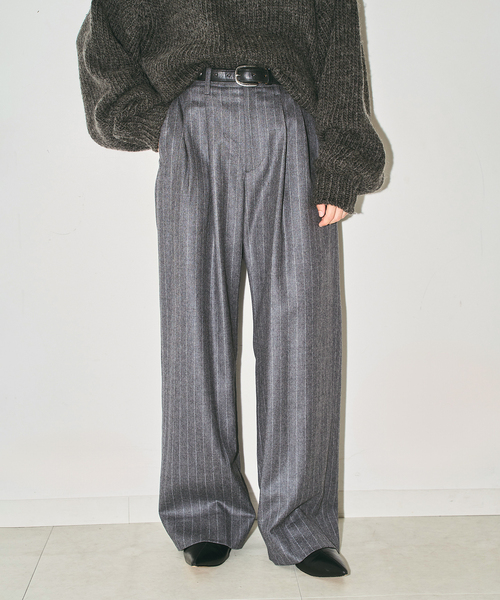 CITYSHOP(シティーショップ)の「WOOL SLACKS パンツ(スラックス・レディース・ブラック/グレー/ブラック系その他・40/38/36)」の3枚目の写真