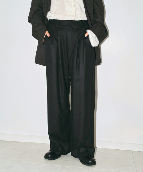 CITYSHOP(シティーショップ)の「WOOL SLACKS パンツ(スラックス・レディース・ブラック/グレー/ブラック系その他・40/38/36)」の1枚目の写真
