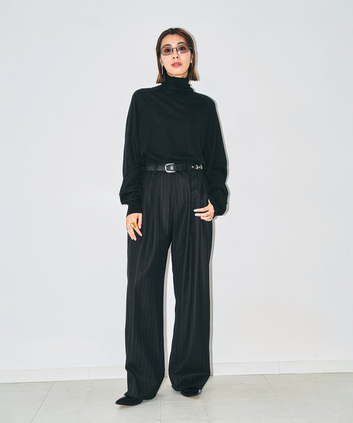 CITYSHOP(シティーショップ)の「WOOL SLACKS パンツ(スラックス・レディース・ブラック/グレー/ブラック系その他・40/38/36)」の4枚目の写真