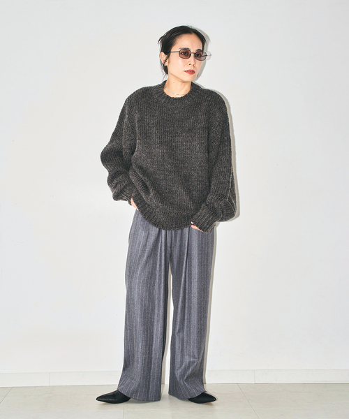 CITYSHOP(シティーショップ)の「WOOL SLACKS パンツ(スラックス・レディース・ブラック/グレー/ブラック系その他・40/38/36)」の6枚目の写真