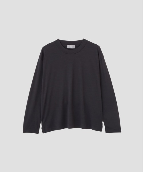 MARGARET HOWELL（マーガレットハウエル）の「SUPERFINE WOOL JERSEY（Tシャツ/カットソー・レディース・ブラック/ローズ・2）」の5枚目の写真