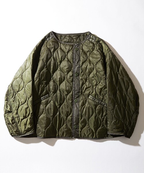 FREAK'S STORE(フリークスストア)の「限定展開 ビッグシルエット ライナーセット ショートモッズコート/ブルゾン&キルティングライナーセット/2枚セット/3WAY(モッズコート・メンズ・ブラック/オリーブ・MEDIUM/SMALL/LARGE)」の5枚目の写真