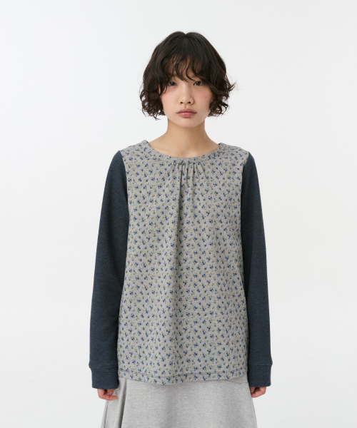 OHESHIO(オヘシオ)の「フローラルウーブンパネルロングスリーブ、ネイビー(Tシャツ/カットソー・レディース・その他・FREE)」の11枚目の写真