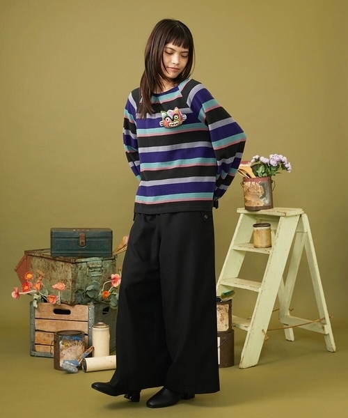 Jocomomola(ホコモモラ)の「Raya ancha ボーダーカットソープルオーバー(Tシャツ/カットソー・レディース・ブルー/レッド・40)」の13枚目の写真