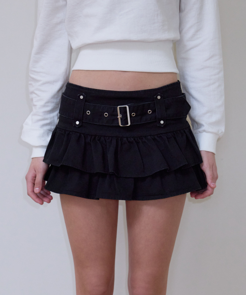 ROSEFRANTZ（ロゼフランツ）の「Cancan Belted Mini Skirt [Black]（スカート・レディース・ブラック・SMALL/MEDIUM）」の2枚目の写真