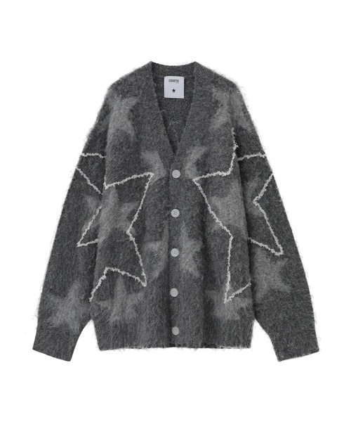 CONVERSE TOKYO(コンバーストウキョウ)の「STAR★ ALLOVER STITCH KNIT CARDIGAN(カーディガン/ボレロ・レディース・ピンク/グレー/サックスブルー・SMALL/MEDIUM)」の2枚目の写真