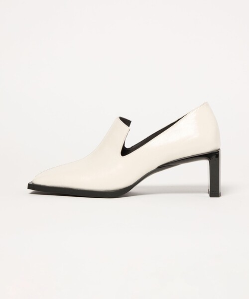 SY UNITED ARROWS(シーユナイテッドアローズ)の「<SY>エッジヒールローファー パンプス55↑(パンプス・レディース・ブラック/オフホワイト・23cm/22.5cm/22cm/25cm/24.5cm/24cm/23.5cm)」の1枚目の写真