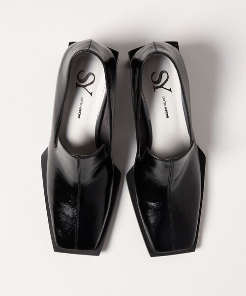 SY UNITED ARROWS(シーユナイテッドアローズ)の「<SY>エッジヒールローファー パンプス55↑(パンプス・レディース・ブラック/オフホワイト・23cm/22.5cm/22cm/25cm/24.5cm/24cm/23.5cm)」の4枚目の写真