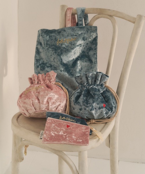 Cath Kidston(キャスキッドソン)の「ベロアトート(トートバッグ・レディース・ブルー/ピンク・FREE)」の3枚目の写真