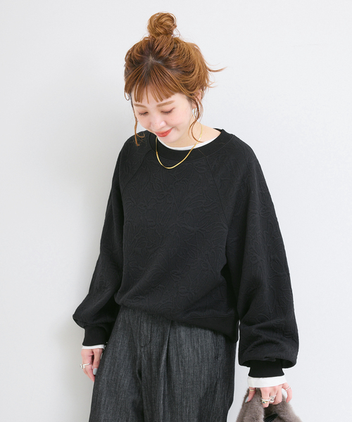 B.C STOCK(ベーセーストック)の「手洗い可 / フクレジャガードプルオーバー(Tシャツ/カットソー・レディース・イエロー/ブラック/ホワイト・FREE)」の8枚目の写真