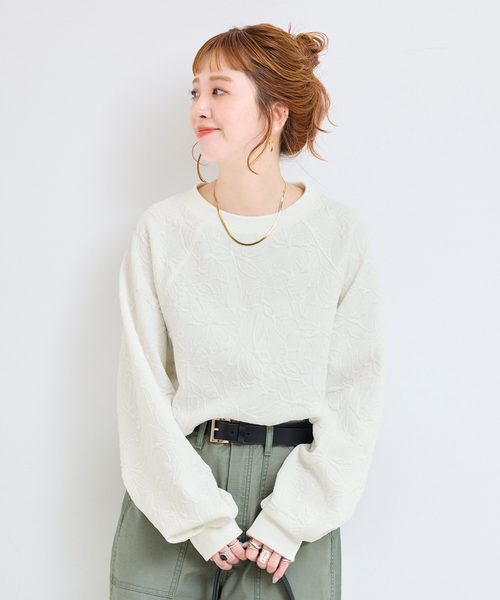 B.C STOCK(ベーセーストック)の「手洗い可 / フクレジャガードプルオーバー(Tシャツ/カットソー・レディース・イエロー/ブラック/ホワイト・FREE)」の16枚目の写真