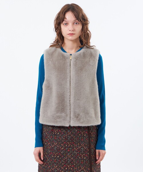 MACKINTOSH PHILOSOPHY(マッキントッシュ フィロソフィー)の「【Hollins Vest(ホリンズベスト)】エコファージレ(ベスト・レディース・ブラウン系その他4/グレー系その他2・38)」の9枚目の写真