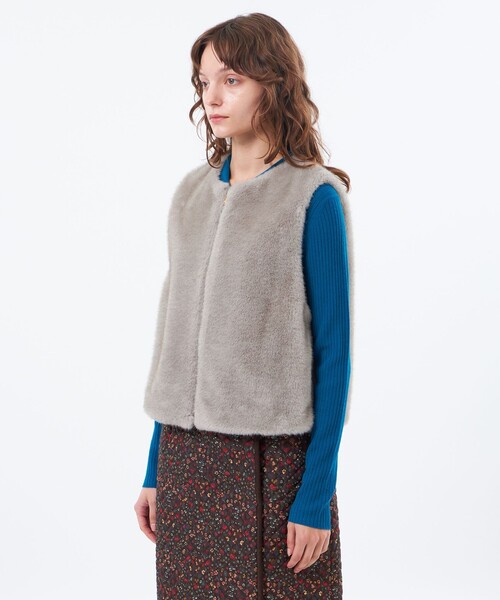 MACKINTOSH PHILOSOPHY(マッキントッシュ フィロソフィー)の「【Hollins Vest(ホリンズベスト)】エコファージレ(ベスト・レディース・ブラウン系その他4/グレー系その他2・38)」の8枚目の写真