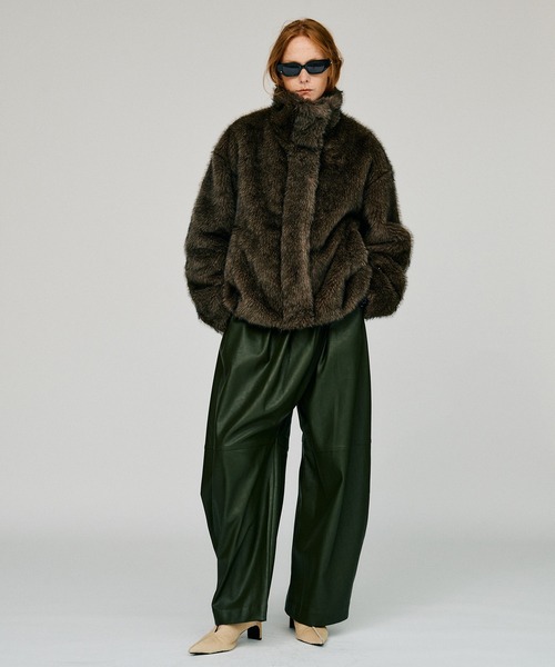 PRANK PROJECT（プランクプロジェクト）の「【2026Winter Pre-Order】シンセティックファーブルゾン / Synthetic Fur Blouson（ブルゾン・レディース・ベージュ/ブラウン・FREE）」の7枚目の写真