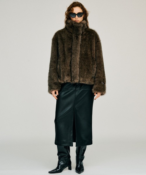 PRANK PROJECT（プランクプロジェクト）の「【2026Winter Pre-Order】シンセティックファーブルゾン / Synthetic Fur Blouson（ブルゾン・レディース・ベージュ/ブラウン・FREE）」の9枚目の写真