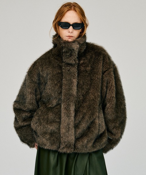 PRANK PROJECT（プランクプロジェクト）の「【2026Winter Pre-Order】シンセティックファーブルゾン / Synthetic Fur Blouson（ブルゾン・レディース・ベージュ/ブラウン・FREE）」の11枚目の写真