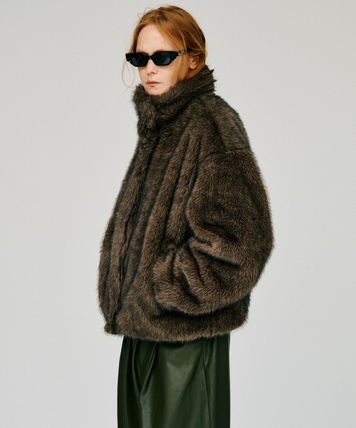 PRANK PROJECT（プランクプロジェクト）の「【2026Winter Pre-Order】シンセティックファーブルゾン / Synthetic Fur Blouson（ブルゾン・レディース・ベージュ/ブラウン・FREE）」の12枚目の写真