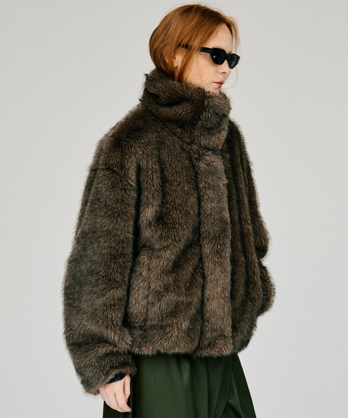 PRANK PROJECT（プランクプロジェクト）の「【2026Winter Pre-Order】シンセティックファーブルゾン / Synthetic Fur Blouson（ブルゾン・レディース・ベージュ/ブラウン・FREE）」の14枚目の写真