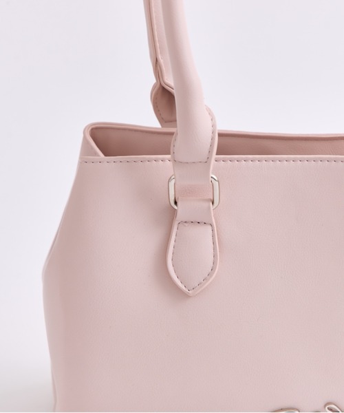 OLIVE des OLIVE（オリーブデオリーブ）の「ワイドロゴボストンバッグ（ボストンバッグ・レディース・オフホワイト/ピンク/ブラック・FREE）」の8枚目の写真