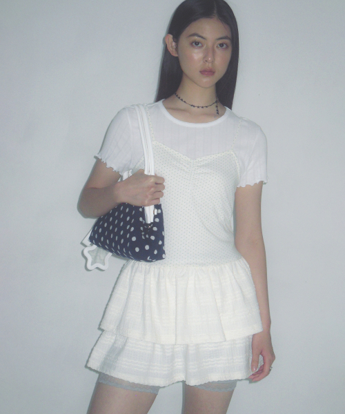 BadBlue（バッドブルー）の「Dot Garden Dress Ivory（ワンピース・レディース・その他・FREE）」の2枚目の写真