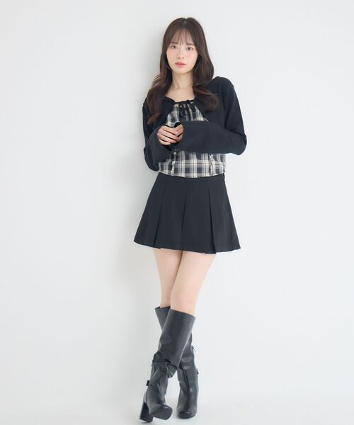 ems excite（エムズエキサイト）の「バックリボンロングブーツ（ブーツ・レディース・ブラック/ナチュラル・MEDIUM/LARGE）」の11枚目の写真