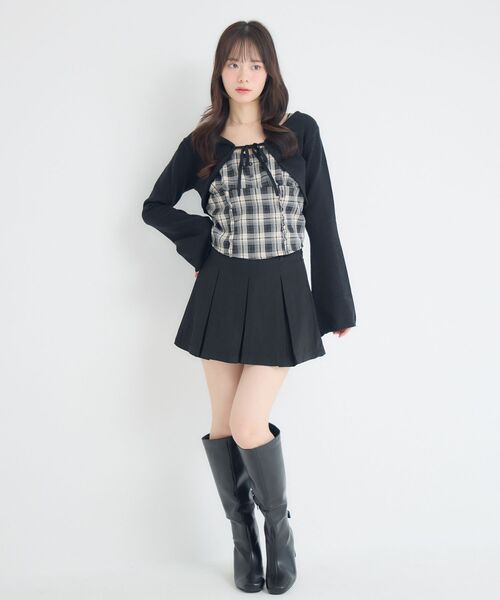 ems excite（エムズエキサイト）の「バックリボンロングブーツ（ブーツ・レディース・ブラック/ナチュラル・MEDIUM/LARGE）」の12枚目の写真