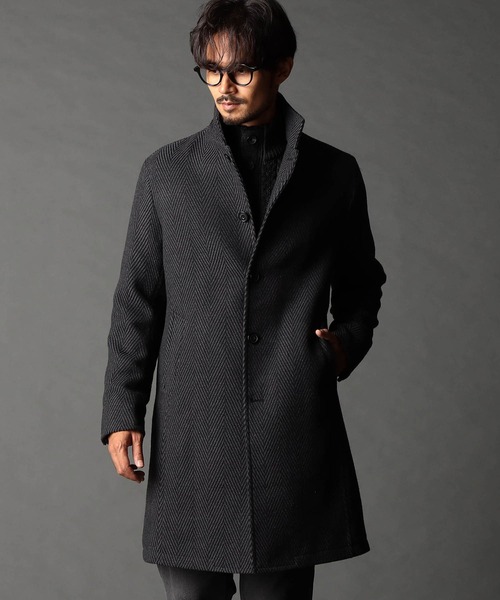 NICOLE CLUB FOR MEN(ニコルクラブフォーメン)の「【WEB限定】アラカルトハイブリットメルトン スタンドコート(その他アウター・メンズ・その他4/その他5/ブラック/その他3・MEDIUM/LARGE/XX-LARGE/X-LARGE)」の2枚目の写真