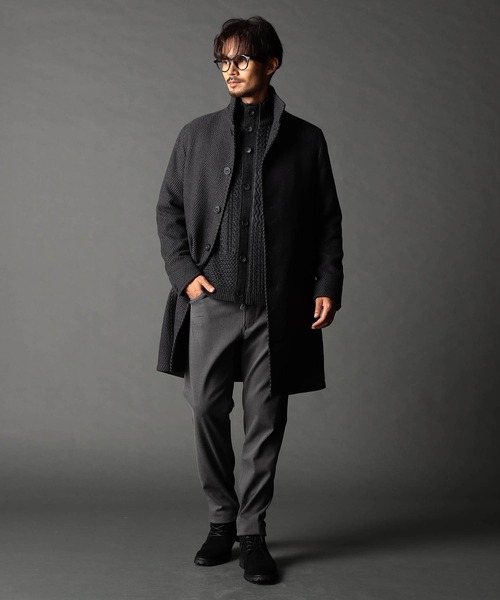 NICOLE CLUB FOR MEN(ニコルクラブフォーメン)の「【WEB限定】アラカルトハイブリットメルトン スタンドコート(その他アウター・メンズ・その他4/その他5/ブラック/その他3・MEDIUM/LARGE/XX-LARGE/X-LARGE)」の6枚目の写真