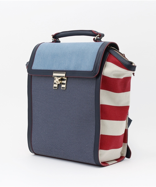 TOMMY HILFIGER(トミーヒルフィガー)の「INT TH LOCK BACKPACK(バックパック/リュック・レディース・ブラック・FREE)」の6枚目の写真