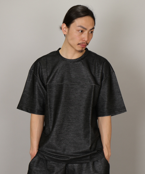 Lui's（ルイス）の「Lui's(ルイス) ブライトデニムビックTシャツ（Tシャツ/カットソー・メンズ・ブラック/グレー/ネイビー・SMALL/MEDIUM）」の2枚目の写真