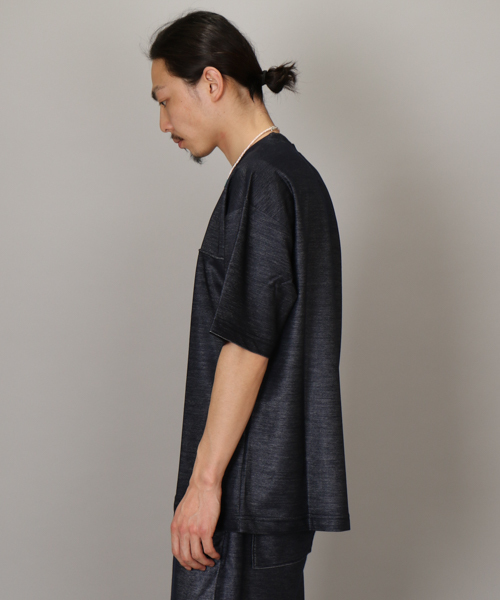 Lui's（ルイス）の「Lui's(ルイス) ブライトデニムビックTシャツ（Tシャツ/カットソー・メンズ・ブラック/グレー/ネイビー・SMALL/MEDIUM）」の11枚目の写真