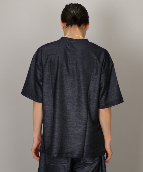 Lui's（ルイス）の「Lui's(ルイス) ブライトデニムビックTシャツ（Tシャツ/カットソー・メンズ・ブラック/グレー/ネイビー・SMALL/MEDIUM）」の12枚目の写真