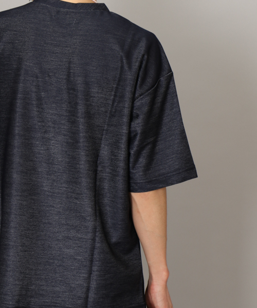 Lui's（ルイス）の「Lui's(ルイス) ブライトデニムビックTシャツ（Tシャツ/カットソー・メンズ・ブラック/グレー/ネイビー・SMALL/MEDIUM）」の6枚目の写真