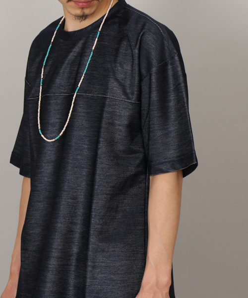 Lui's（ルイス）の「Lui's(ルイス) ブライトデニムビックTシャツ（Tシャツ/カットソー・メンズ・ブラック/グレー/ネイビー・SMALL/MEDIUM）」の8枚目の写真