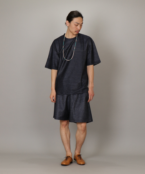 Lui's（ルイス）の「Lui's(ルイス) ブライトデニムビックTシャツ（Tシャツ/カットソー・メンズ・ブラック/グレー/ネイビー・SMALL/MEDIUM）」の9枚目の写真