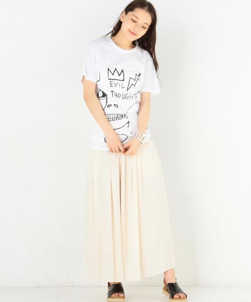 ELEVEN PARIS（イレブンパリ）の「ELEVEN PARIS バスキア スカル Tシャツ/ BCELEVEN/P BSQIT SKL T◆（Tシャツ/カットソー・レディース・ホワイト・フリー）」の5枚目の写真