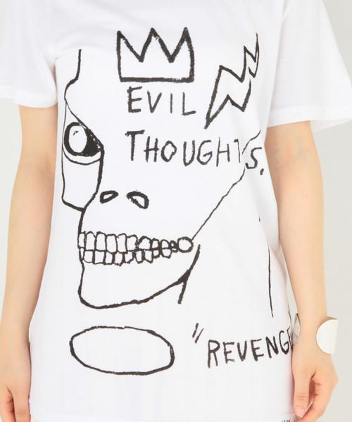 ELEVEN PARIS（イレブンパリ）の「ELEVEN PARIS バスキア スカル Tシャツ/ BCELEVEN/P BSQIT SKL T◆（Tシャツ/カットソー・レディース・ホワイト・フリー）」の10枚目の写真