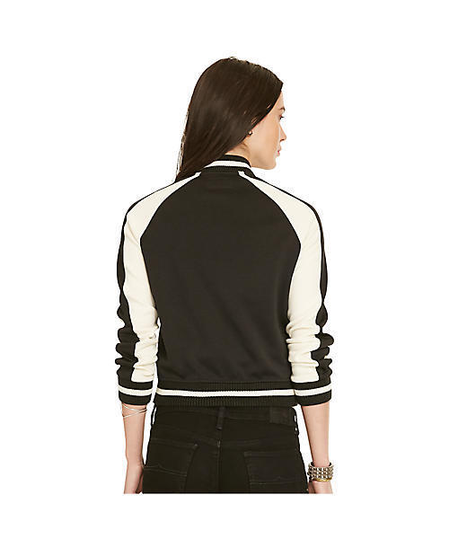 Denim & Supply Ralph Lauren（デニムアンドサプライラルフローレン）の「チェストパッチ ベースボール ジャケット（スタジャン・レディース・ブラック系9・LARGE/SMALL/XX-SMALL/MEDIUM/X-SMALL）」の3枚目の写真