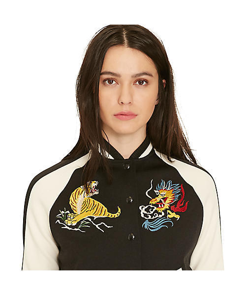 Denim & Supply Ralph Lauren（デニムアンドサプライラルフローレン）の「チェストパッチ ベースボール ジャケット（スタジャン・レディース・ブラック系9・LARGE/SMALL/XX-SMALL/MEDIUM/X-SMALL）」の4枚目の写真