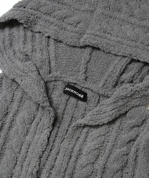 JACKROSE（ジャックローズ）の「マイクロファイバー・フードコーディガン（カーディガン/ボレロ・メンズ・ブラック/ベージュ/グレー・M/L）」の11枚目の写真