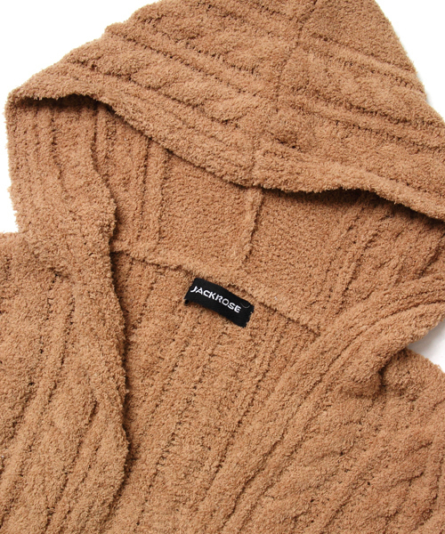 JACKROSE（ジャックローズ）の「マイクロファイバー・フードコーディガン（カーディガン/ボレロ・メンズ・ブラック/ベージュ/グレー・M/L）」の16枚目の写真