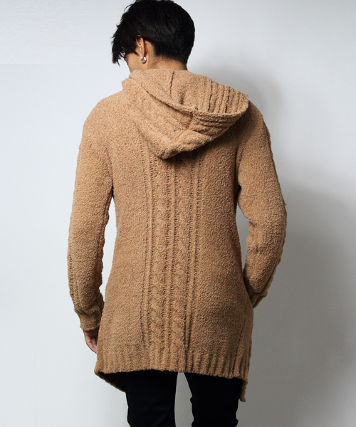 JACKROSE（ジャックローズ）の「マイクロファイバー・フードコーディガン（カーディガン/ボレロ・メンズ・ブラック/ベージュ/グレー・M/L）」の22枚目の写真