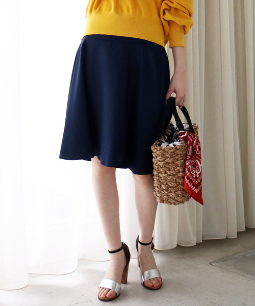 N.(N. Natural Beauty Basic)(エヌエヌナチュラルビューティーベーシック)の「ルージュブッチャーサーキュラースカート(スカート・レディース・ピンク/ベージュ/ネイビー/ブルー・MEDIUM/SMALL)」の3枚目の写真